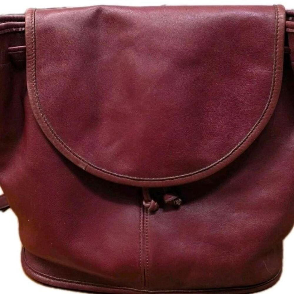 Coach Women's Red and Burgundy Bag